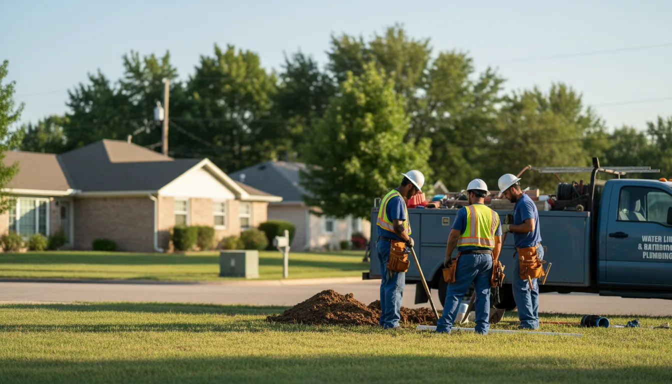 Residential water line and bathroom plumbing service in Roanoke, IN